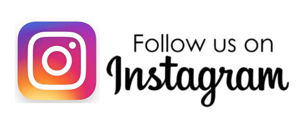 Follow us on Instragram text Widget with Instagram logo